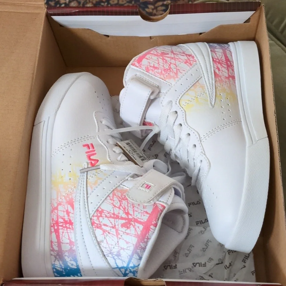 Fila Vulc 13 Chaos Fade High Top Sneakers Size 1 - Picture 8 of 8
